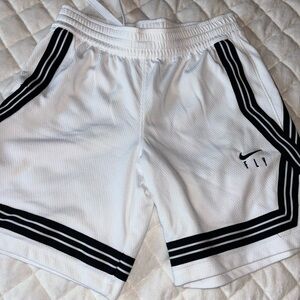 White Nike Basketball Shorts